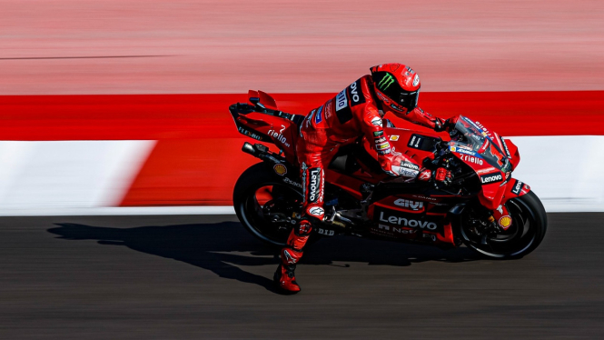 Pembalap Ducati, Francesco Bagnaia di MotoGP Mandalika