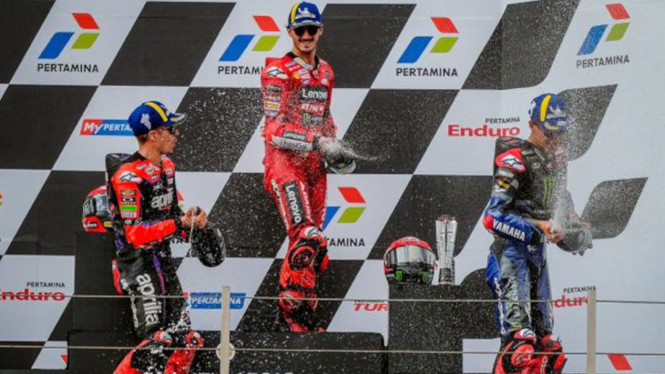 Podium juara MotoGP Mandalika 2023