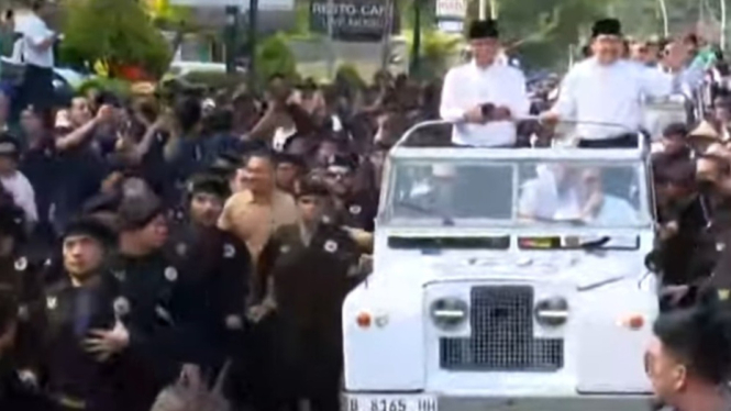 Pasangan capres dan cawapres Anies Baswedan dan Muhaimin Iskandar