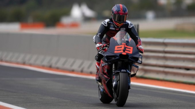 Marc Marquez bersama Gresini Racing di tes pramusim