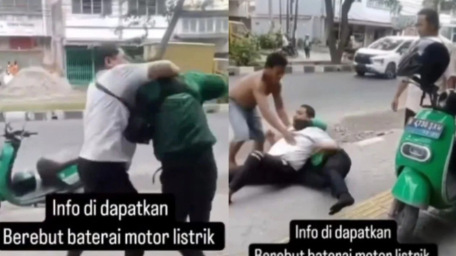 Ojol rebutan baterai motor listrik