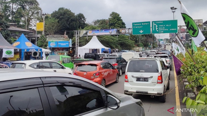 20 ribu kendaraan tinggalkan puncak bogor