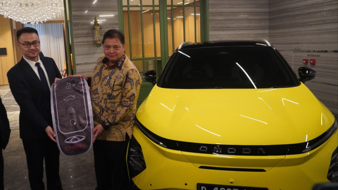 Chery Omoda E5 Airlangga Hartarto