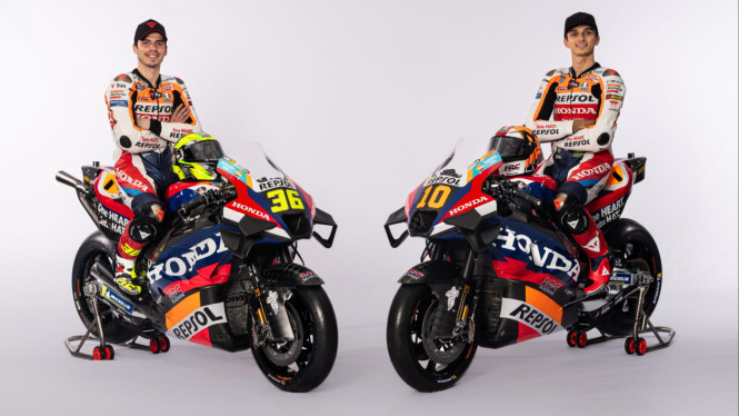 Pembalap Repsol Honda, Joan Mir dan Luca Marini