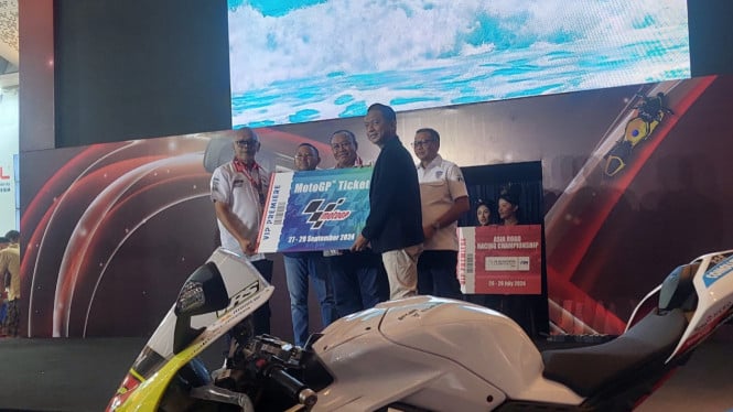 Acara pembukaan penjualan tiket MotoGP Mandalika 2024.