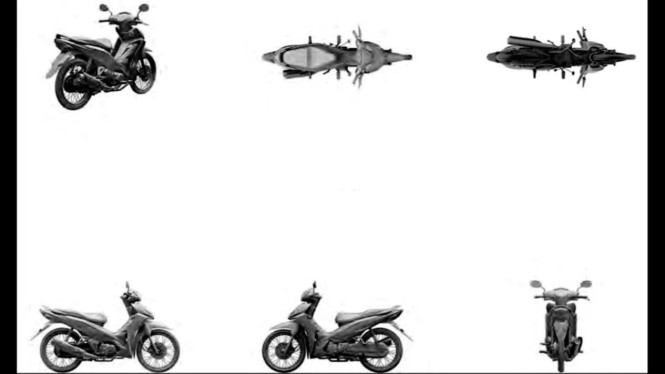 Gambar hak paten motor bebek Honda terbaru
