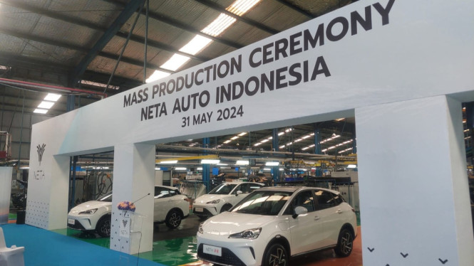 Mobil listrik Neta V-II resmi diproduksi secara lokal di Bekasi