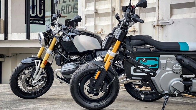 Motor BMW R 12 nineT dan BMW CE 02