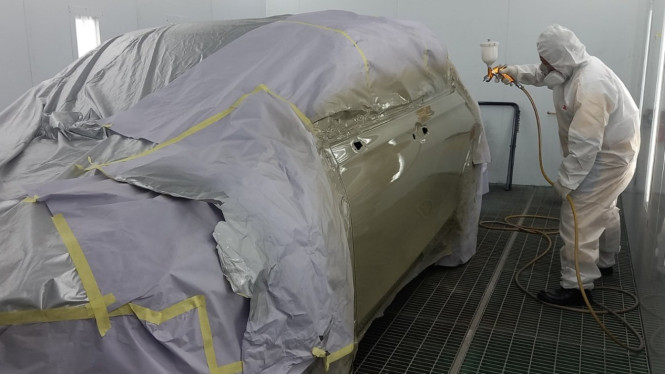 Fasilitas bodi dan cat baru diler Honda