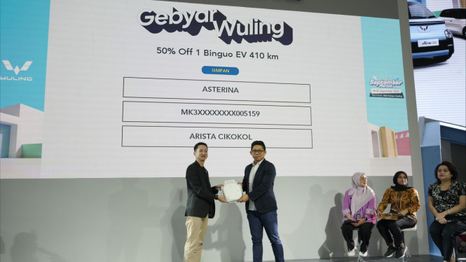 Wuling Umumkan Pemenang potongan harga 50% BinguoEV