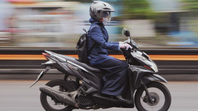 Tarikan motor matic ngebut (ilustrasi)