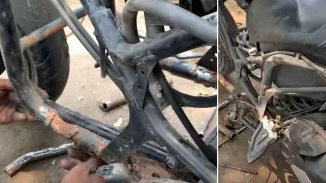 Rangka motor pcx keropos