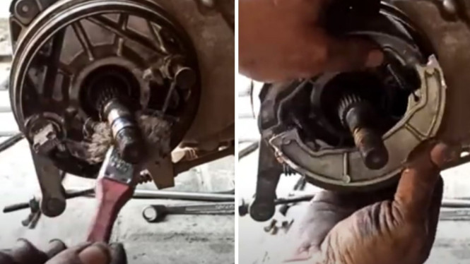 Ganti kampas rem matik