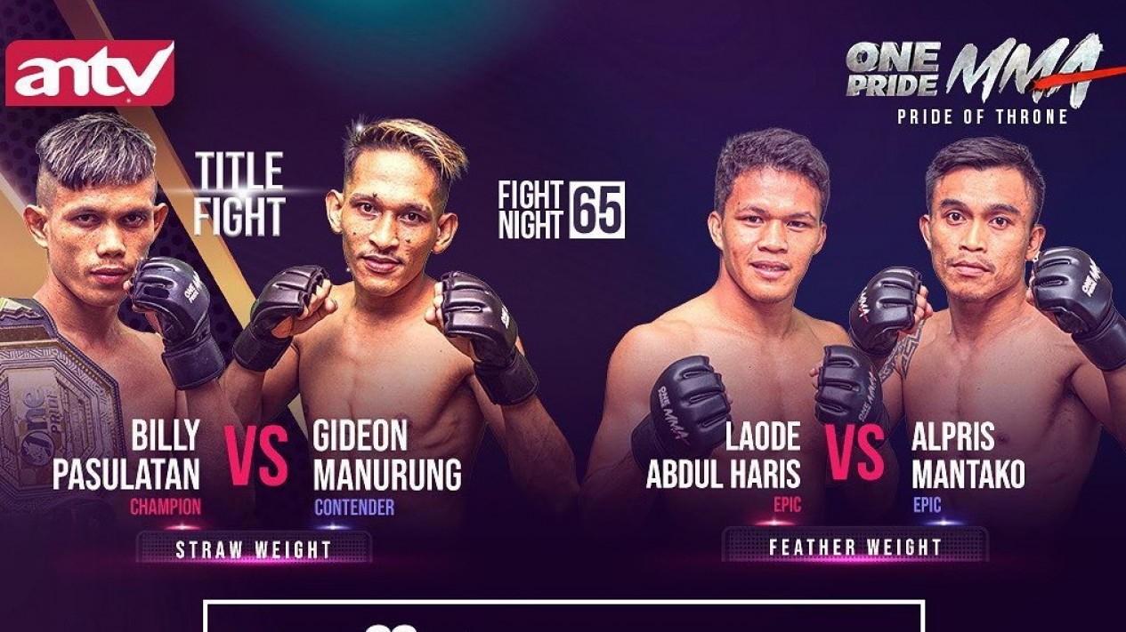 Jadwal dan Link Live Streaming One Pride MMA Fight Night 65 di ANTV, Sabtu Malam WIB
