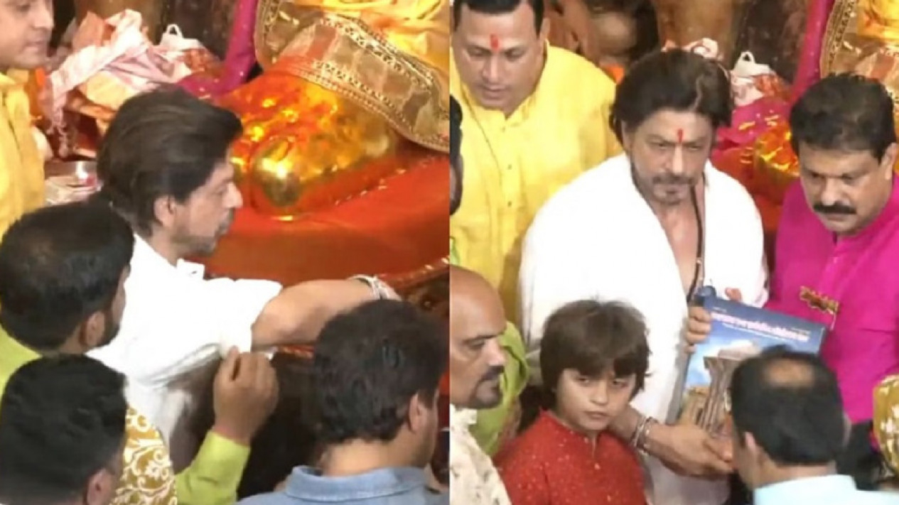 Jawan Sukses Besar, Shah Rukh Khan Datangi Lalbaugcha Raja bersama AbRam