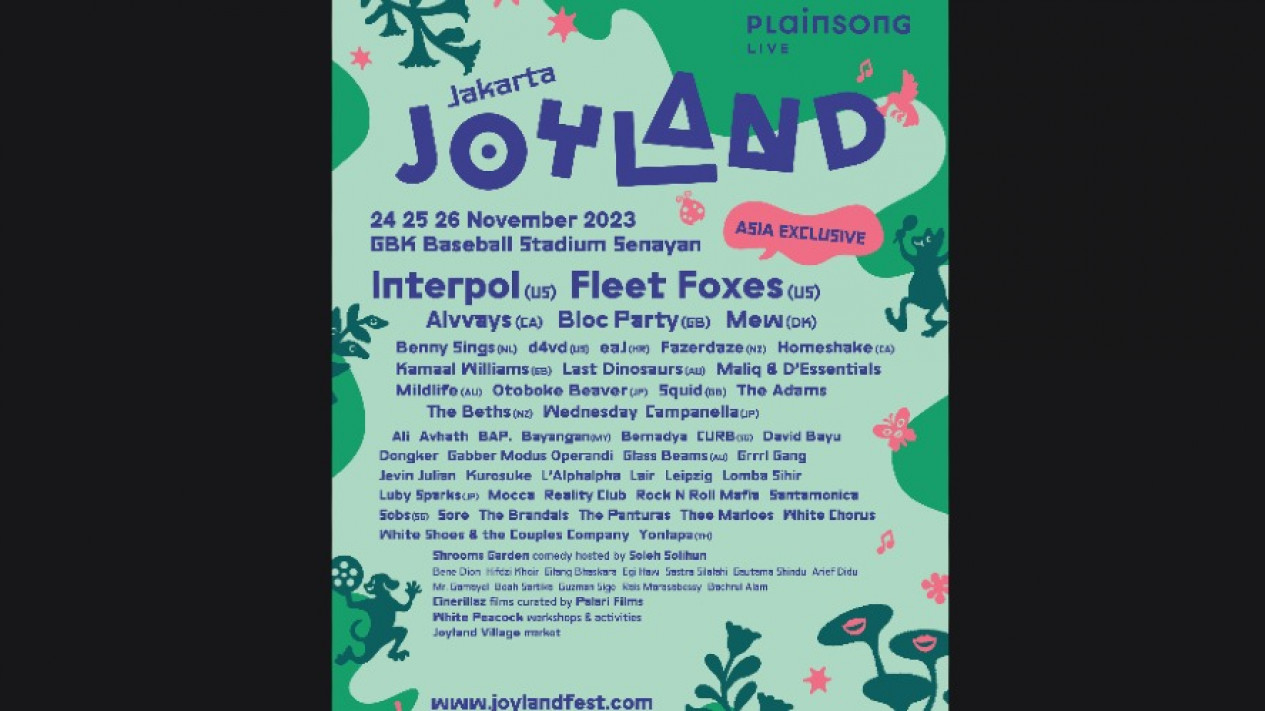 Joyland Festival Jakarta 2023: Lineup Lengkap Dan Beragam Kegiatan Yang ...