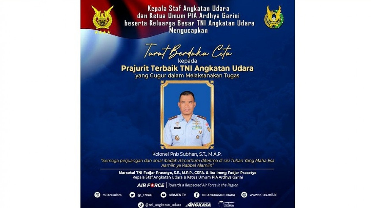 Profil 4 Penerbang TNI AU Yang Gugur Akibat Mengalami Kecelakaan ...