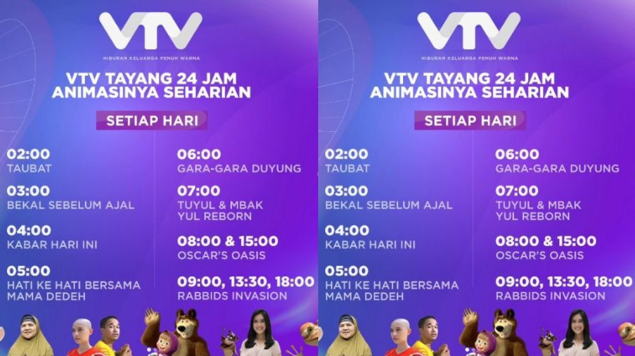 Jadwal Program VTV 9 – 14 Januari 2024: Hadirkan Program Animasi untuk