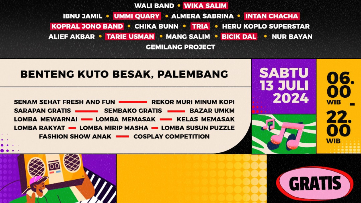 Festival ANTV Rame Hadir Di Palembang, Pemecahan Rekor Dan Konser Musik ...