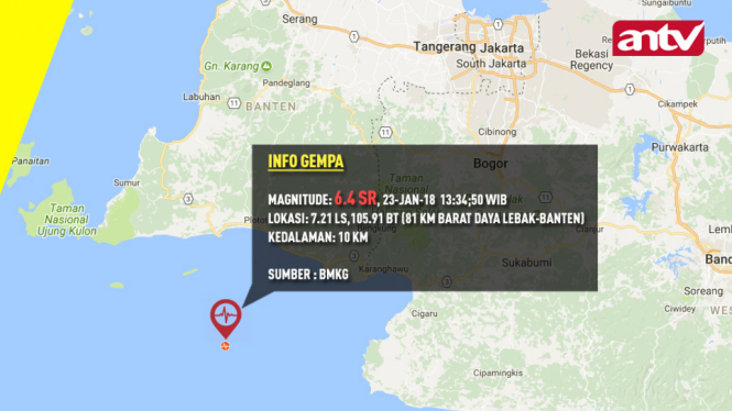 WEB INFO GEMPA LEBAK BANTEN