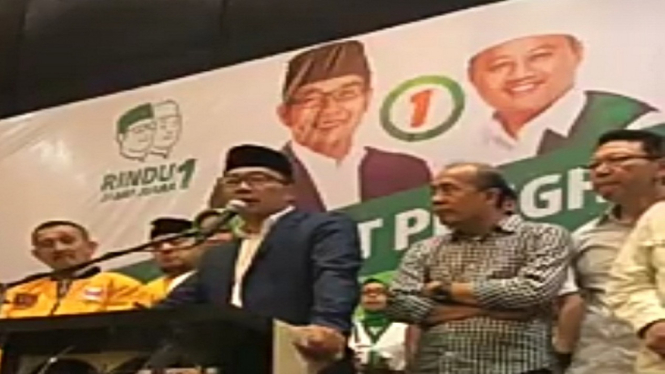 Ridwan Kamil Dalam Pidato Kemenangannya Di Bandung