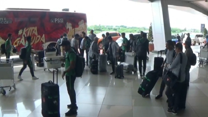 TIMNAS U22 DI Bandara Soekarno Hatta