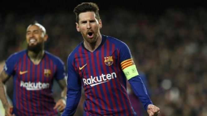 Lionel Messi menjadi bintang kemenangan 5-1 Barca atas Lyon dengan dua gol dan dua assist