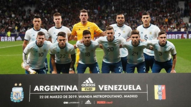 Lionel Messi untuk pertama kalinya main bersama timnas Argentina usai Piala Dunia 2018