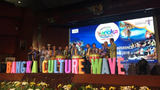 Peluncuran Sungailiat Triathlon dan Bangka Culture Wave Festival 2019, di Balairung Soesilo Soedarman, Gedung Sapta Pesona, Kementerian Pariwisata RI, Jakarta, 