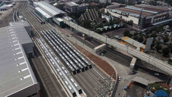 Depo dan Stasiun MRT di Lebak Bulus yang rencananya akan disipakan kantung parkir