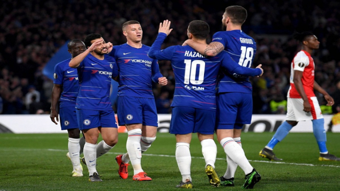 Chelsea menjadi tim Inggris pertama yang mengukir 11 kemenangan di kompetisi Eropa dalam satu musim