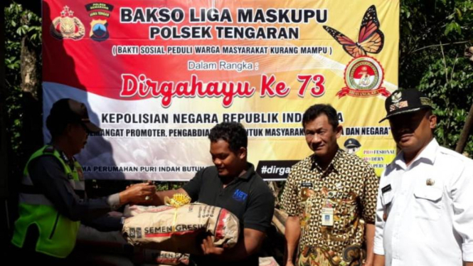 Dalam rangka Hut Bhayangkara Ke- 73, Polsek Tengaran dalam Mendukung Rangkaian Kegiatan Bakti Sosial, Mempunyai Inovasi