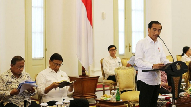 Jokowi Pimpin sidang kabinet paripurna di Istana Bogor