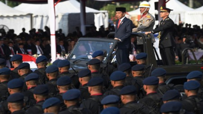 Presiden Jokowi Berikan 5 Pesan Khusus di HUT Bhayangkara ke-73