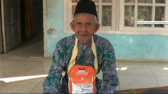 Kakek Berusia 100 Tahun Menjadi Jemaah Haji Tertua di Serang Banten