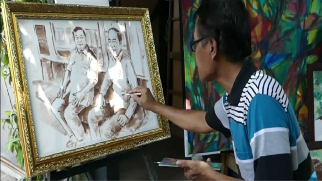 Lukisan Jokowi dan Prabowo
