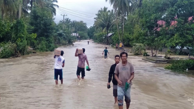 Banjir Banggai Sulteng, 1 Tewas dan 1.450 KK terdampak