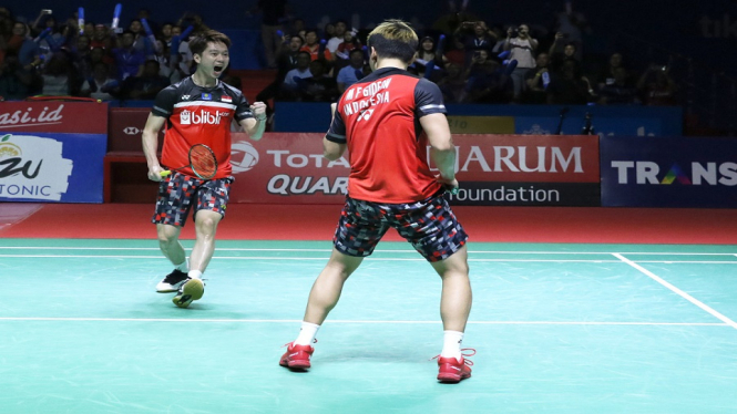 Marcus Fernaldi Gideon-Kevin Sanjaya Sukamuljo Menjuarai Indonesia Open 2019