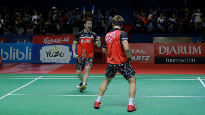 Thailand Open 2019: Ganda Putra Indonesia Sisakan Pasangan Marcus/Kevin