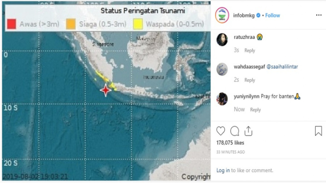 Gempa 7,4 SR di Banten yang Berpotensi Tsunami Terasa hingga Jakarta dan Depok