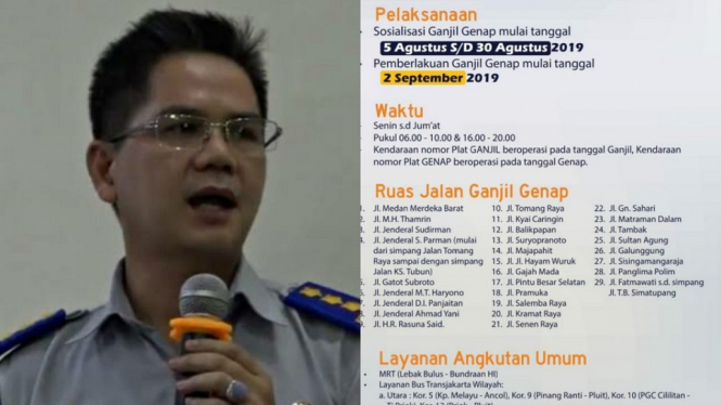 Kadishub: Sosialisasi Perluasan Ganjil Genap Belum Diberlakukan