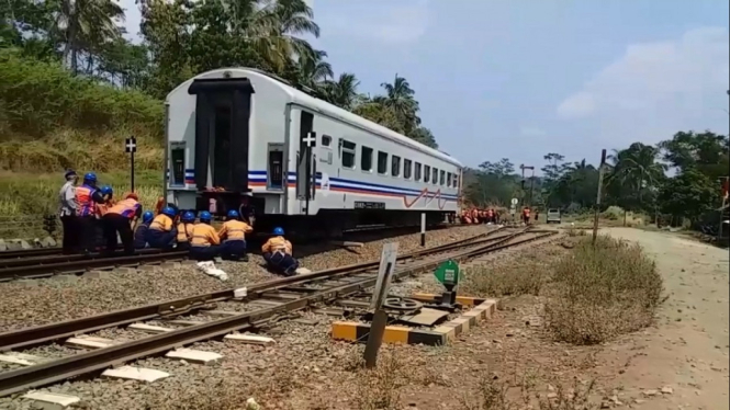 Kereta Api Galunggung Jurusan Bandung-Tasikmalaya, Anjlok