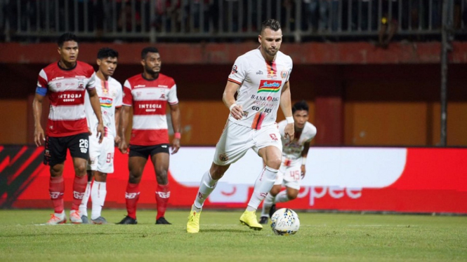 Marco Simic, pencetak dua gol Persija Jakarta ke gawang Madura United
