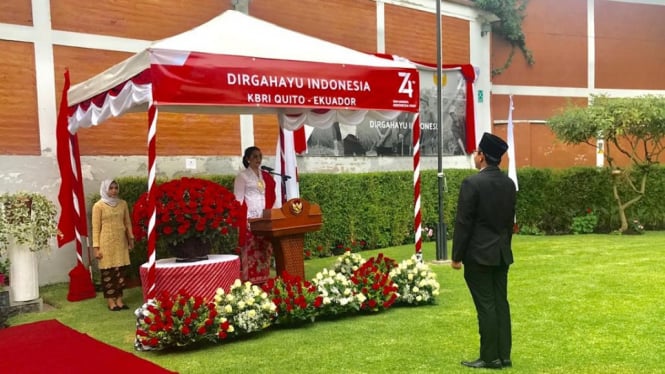 Peringatan HUT ke-74 RI di KBRI Quito, Ekuador Terasa di Negeri Sendiri