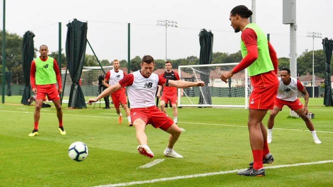 Para pemain Liverpool berlatih di Melwood jelang menjamu Arsenal di Anfield pada Sabtu 24 Agustus 2019