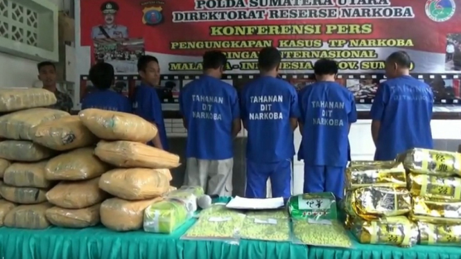 Tersangka penyelundupan narkoba di Medan