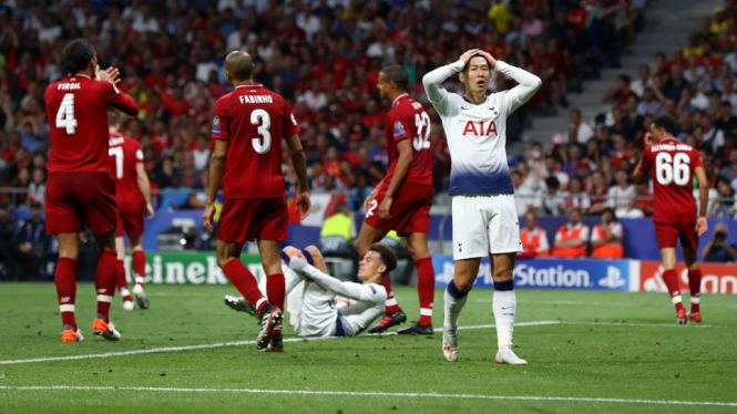 Tottenham gagal meraih gelar juara perdana Liga Champions setelah kalah 0-2 dari Liverpool