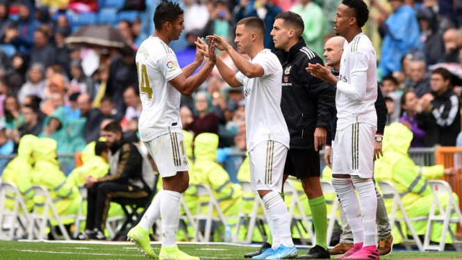 Hazard yang masuk menggantikan Casemiro di menit ke-60 mampu memberikan kemenangan 3-2 Real Madrid atas Levante