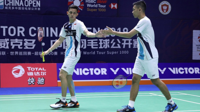 Melaju ke Perempat Final China Open 2019, Fajar-Rian Belum Puas