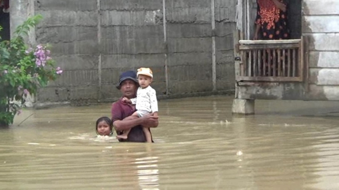 Banjir Rendam Puluhan Desa di Aceh Jaya, Aceh